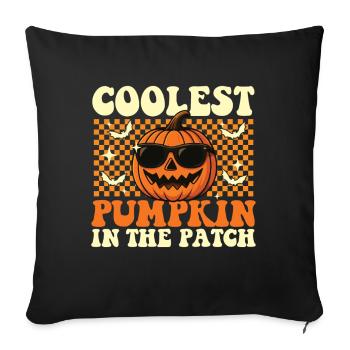 Coolest Pumpkin In The Patch Halloween - Sofa pillowcase 17,3'' x 17,3'' (45 x 45 cm) - black - Front