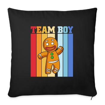 Pregnancy Birth Gingerbread Christmas - Sofa pillowcase 17,3'' x 17,3'' (45 x 45 cm) - black - Front