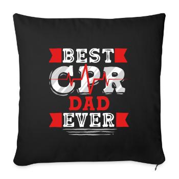 CPR Instructor Father Resuscitation Emergency Physician - Sofa pillowcase 17,3'' x 17,3'' (45 x 45 cm) - black - Front