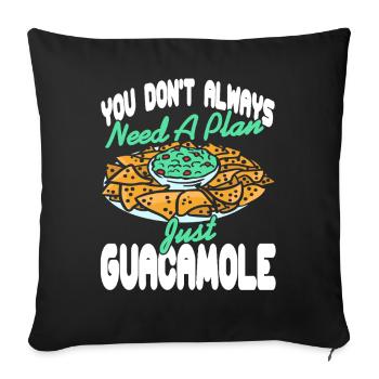 I Know the Guac Is Extra Funny Avocado Quote Meme - Sofakissenbezug 45 x 45 cm - Schwarz - Vorne