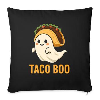 Baby Taco Ghost with Humor - Sofa pillowcase 17,3'' x 17,3'' (45 x 45 cm) - black - Front