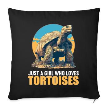 Tortoises Tortoise - Sofa pillowcase 17,3'' x 17,3'' (45 x 45 cm) - black - Front
