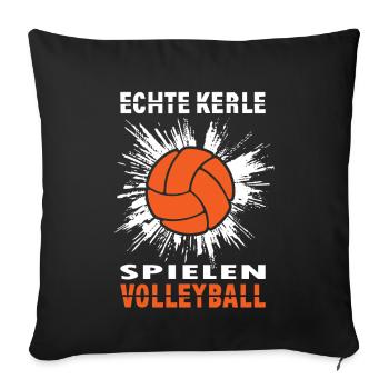 Entraîneur de volley-ball Cadeaux Joueurs de volley-ball - Housse de coussin décorative 45 x 45 cm - noir - Devant