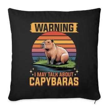 Funny Capybara - Sofakissenbezug 45 x 45 cm - Schwarz - Vorne