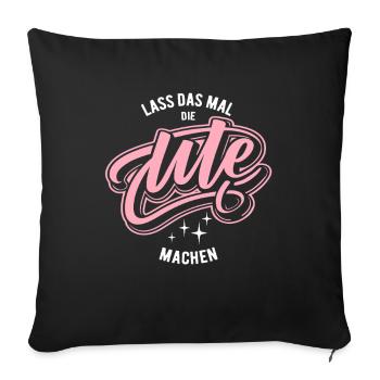 Let Ute do that - name day - Sofa pillowcase 17,3'' x 17,3'' (45 x 45 cm) - black - Front