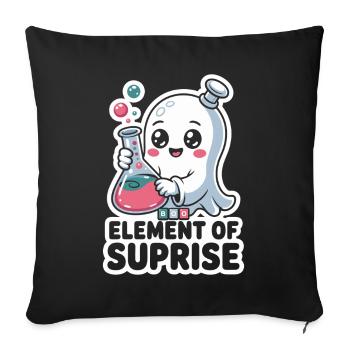 Costume d'Halloween de chimiste Chimie Professeur de chimie - Housse de coussin décorative 45 x 45 cm - noir - Devant