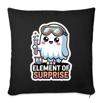 Costume d'Halloween de chimiste Chimie Professeur de chimie - Housse de coussin décorative 45 x 45 cm - noir - Devant