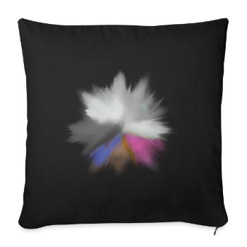 Color explosion watercolor design - Sofa pillowcase 17,3'' x 17,3'' (45 x 45 cm) - black - Front