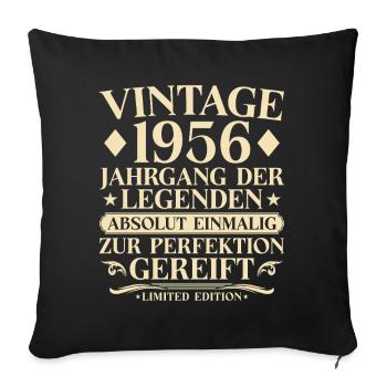 Vintage 1956 Vintage Born - 70th Birthday - Sofa pillowcase 17,3'' x 17,3'' (45 x 45 cm) - black - Front