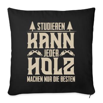 Holzfäller - Sofakissenbezug 45 x 45 cm - Schwarz - Vorne