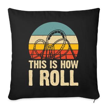 Roller coaster - Sofa pillowcase 17,3'' x 17,3'' (45 x 45 cm) - black - Front