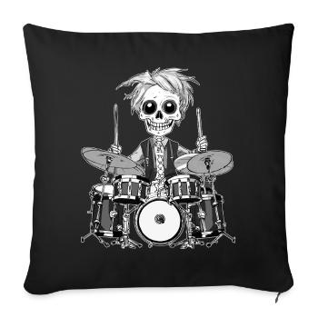 TAMBOURS SQUELETTES - Housse de coussin décorative 45 x 45 cm - noir - Devant