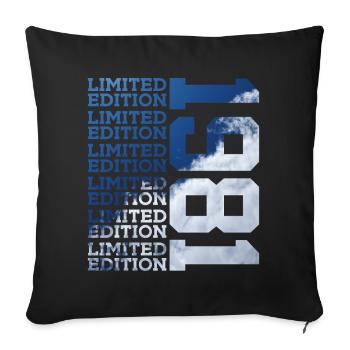 45 ANS ÉDITION LIMITÉE 1981 45E ANNIVERSAIRE - Housse de coussin décorative 45 x 45 cm - noir - Devant