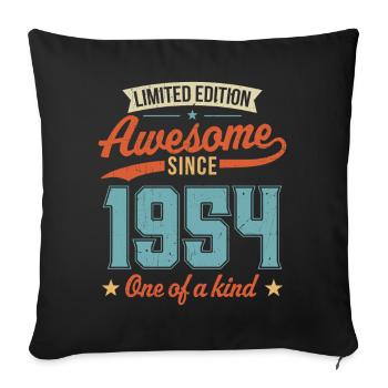 Génial depuis 1954 - Housse de coussin décorative 45 x 45 cm - noir - Devant