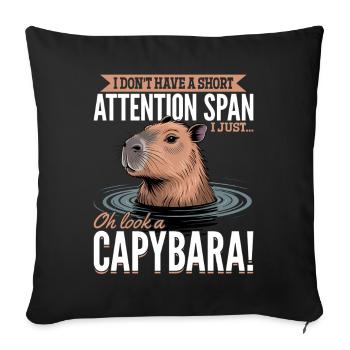 Funny aesthetic Kawaii Capybara - Sofakissenbezug 45 x 45 cm - Schwarz - Vorne