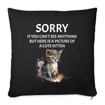 Festival, musique live, concert sarcastique - Housse de coussin décorative 45 x 45 cm - noir - Devant