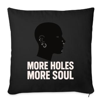 Piercing Addict Body Mod Enthusiast - Sofa pillowcase 17,3'' x 17,3'' (45 x 45 cm) - black - Front