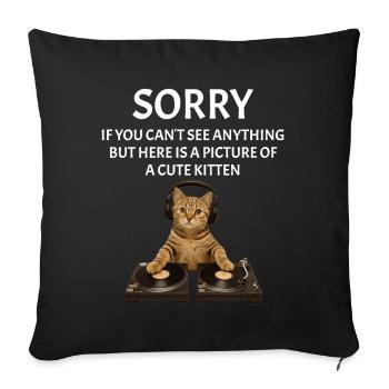 Festival, musique live, concert sarcastique - Housse de coussin décorative 45 x 45 cm - noir - Devant