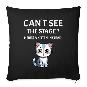 Festival, musique live, concert sarcastique - Housse de coussin décorative 45 x 45 cm - noir - Devant