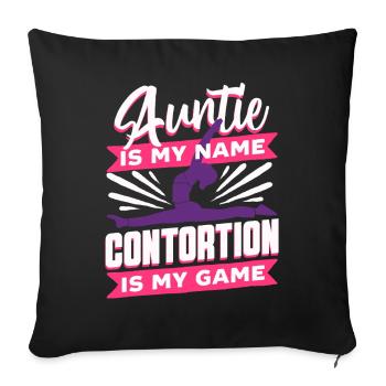 Contorsionniste Contorsion - Housse de coussin décorative 45 x 45 cm - noir - Devant