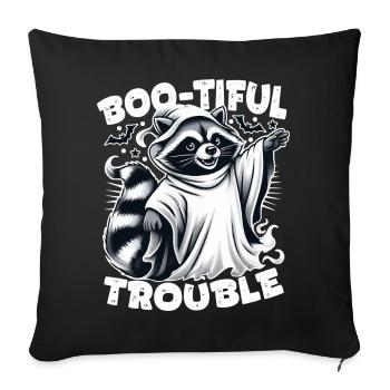 Ghost Raccoon : Boo-tiful Halloween Trouble - Housse de coussin décorative 45 x 45 cm - noir - Devant