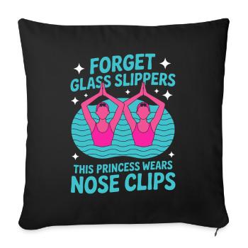 Natation synchronisée Natation artistique Sports nautiques - Housse de coussin décorative 45 x 45 cm - noir - Devant