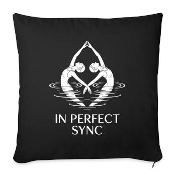 Natation synchronisée Natation artistique Sports nautiques - Housse de coussin décorative 45 x 45 cm - noir - Devant