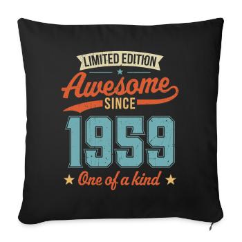 Génial depuis 1959 - Housse de coussin décorative 45 x 45 cm - noir - Devant