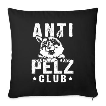 Protection des animaux CLUB ANTI FOURRURE Anti Fourrure Drôle - Housse de coussin décorative 45 x 45 cm - noir - Devant