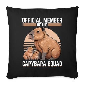 Funny aesthetic Kawaii Capybara - Sofakissenbezug 45 x 45 cm - Schwarz - Vorne
