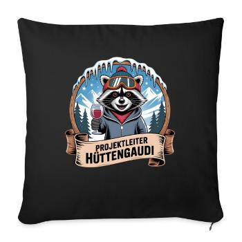 Team Party Ski Holiday Ski & Snowboarder Après Ski - Sofa pillowcase 17,3'' x 17,3'' (45 x 45 cm) - black - Front