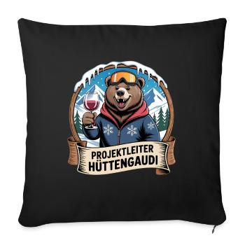 Team Party Ski Holiday Ski & Snowboarder Après Ski - Sofa pillowcase 17,3'' x 17,3'' (45 x 45 cm) - black - Front
