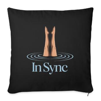 Natation synchronisée Natation artistique Sports nautiques - Housse de coussin décorative 45 x 45 cm - noir - Devant
