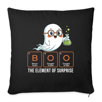 Boo — L’élément de surprise — Chimie Spooky P - Housse de coussin décorative 45 x 45 cm - noir - Devant