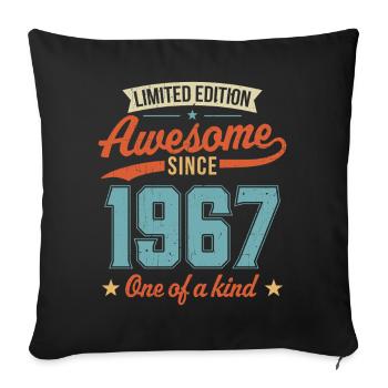 Génial depuis 1967 - Housse de coussin décorative 45 x 45 cm - noir - Devant