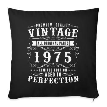 Vintage 1975 Impression Rétro - Housse de coussin décorative 45 x 45 cm - noir - Devant