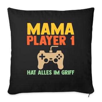 Father Team Dad - Sofa pillowcase 17,3'' x 17,3'' (45 x 45 cm) - black - Front