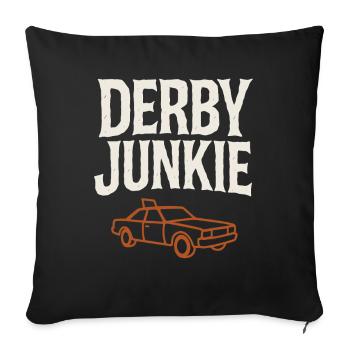 Démolition Derby Fan Pit Crew Crash Driver Fair - Housse de coussin décorative 45 x 45 cm - noir - Devant