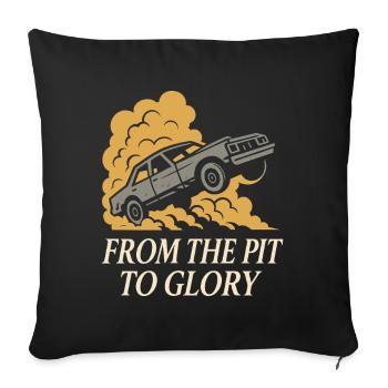 Démolition Derby Fan Pit Crew Crash Driver Fair - Housse de coussin décorative 45 x 45 cm - noir - Devant