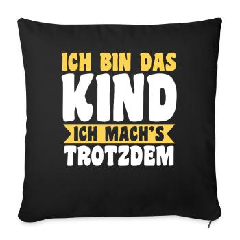 Mutter Team Mama - Sofakissenbezug 45 x 45 cm - Schwarz - Vorne