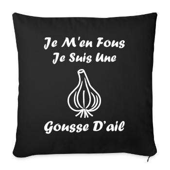Rebellious Garlic Clove - Sofa pillowcase 17,3'' x 17,3'' (45 x 45 cm) - black - Front