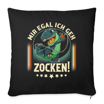 Gaming - Sofakissenbezug 45 x 45 cm - Schwarz - Vorne
