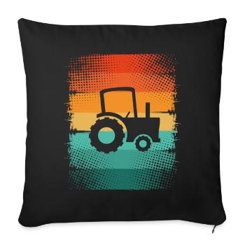 Traktor - Sofakissenbezug 45 x 45 cm - Schwarz - Vorne