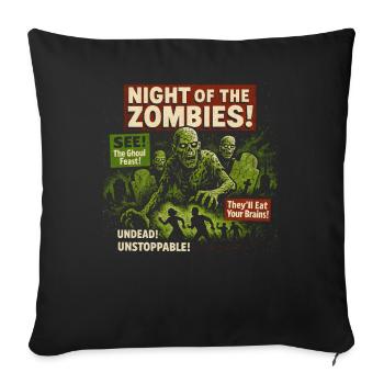 Night of the Zombies Movie Poster Halloween - Sofa pillowcase 17,3'' x 17,3'' (45 x 45 cm) - black - Front