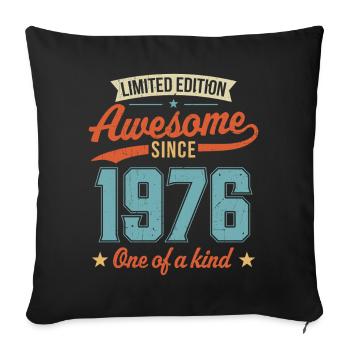 Awesome Since 1976 - Sofa pillowcase 17,3'' x 17,3'' (45 x 45 cm) - black - Front