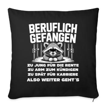 Büro & Job Kollegen Arbeiter lustiges Arbeiten - Sofakissenbezug 45 x 45 cm - Schwarz - Vorne