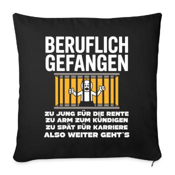 Büro & Job Kollegen Arbeiter lustiges Arbeiten - Sofakissenbezug 45 x 45 cm - Schwarz - Vorne