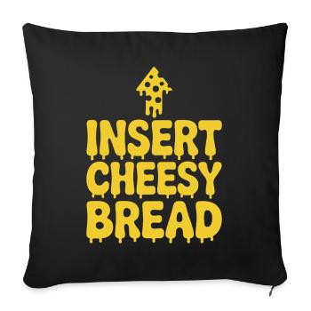 Cheese Cheese Stick Cheese Toast - Sofa pillowcase 17,3'' x 17,3'' (45 x 45 cm) - black - Front