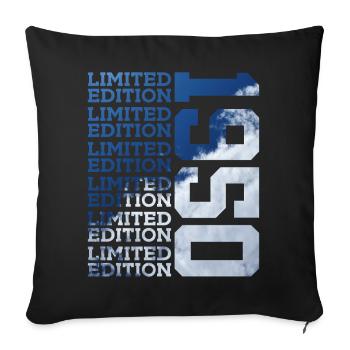 76 ANS ÉDITION LIMITÉE 1950 76E ANNIVERSAIRE - Housse de coussin décorative 45 x 45 cm - noir - Devant