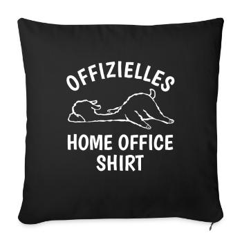 Llama - Chemise de bureau à domicile - Cadeau - Housse de coussin décorative 45 x 45 cm - noir - Devant